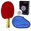 Counterstrike Mad Scientist Paddle Bundle (Includes Hard Case & 6 Balls) | Ping Pong Paddle | Offensive Table Tennis Paddle | ITTF Approved | Ping Pong Set (Blue Matte Fiber Hard Case) view 1
