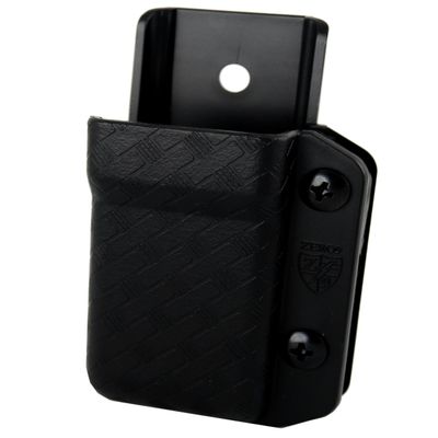 Zero9 Holsters - Model 4050 Single Magazine Case, Mag Pouch Compatible with 9mm/40cal Magazines (Black Basket Weave, Molle Lok)