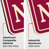 These Tennis Courts are for Tennis Only Dcor Sign, Burgundy Dark, 24x24 Inches, Rust Free .063 Aluminum, Fade Resistant, Made in USA by Sigo Signs view 4