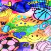 iscream + Corey Paige Designs Big Girls Bold Print Silky Soft Plush Shorts - Sporty Girl, Small (6/8) view 3