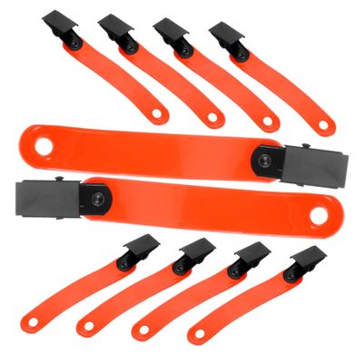 GOOHOCHY 12pcs Reflective Trail Markers Fluorescent Belt Clip for Hiking Archery Cycling Night Running