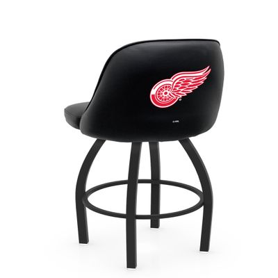 L048 Logo Grizzly Detroit Red Wings Swivel Bar Stool