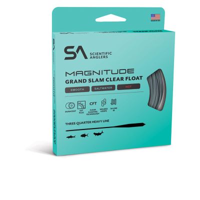 Scientific Anglers Magnitude Smooth Grand Slam Fly Line, Clear Floating Saltwater WF, DuraCoat EST+ Slickness, Full Clear - WF-6-F
