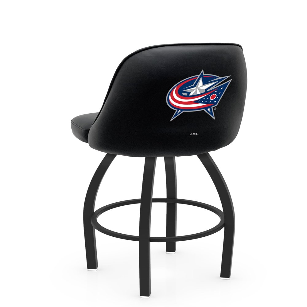 L048 Logo Grizzly Columbus Blue Jackets Swivel Counter Stool