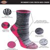Dickies Women's Dri-Tech Advanced Moisture Wicking Mid-Crew Socks, Available in M-L (6,12 Pairs), Black Marl Assorted (6 Pairs), Medium view 3