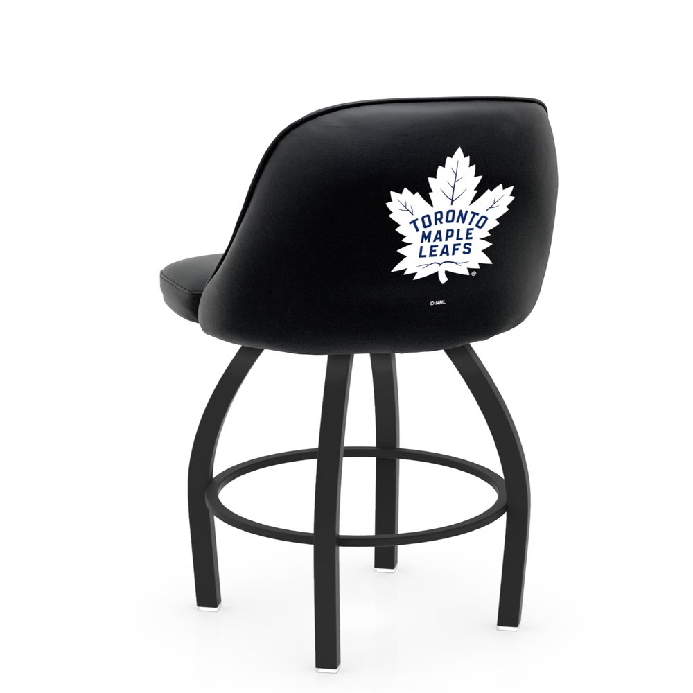 L048 Logo Grizzly Toronto Maple Leafs Swivel Counter Stool