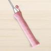 B Baosity Badminton Racket Handle Cover Knitted Drawstring Grip Protector Anti Skid Tennis Grip Badminton Overgrip Cover for Women Men, Pink view 4