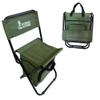 Backroad Outdoors Small Foldable Camping Chair with Built-in Cooler, 16mm Steel Frame, Supports 280 LBS, Anti-Slip Feet, Attached Backrest, for Fishing, Camping, Hiking, Sporting Events view 1