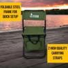 Backroad Outdoors Small Foldable Camping Chair with Built-in Cooler, 16mm Steel Frame, Supports 280 LBS, Anti-Slip Feet, Attached Backrest, for Fishing, Camping, Hiking, Sporting Events view 4