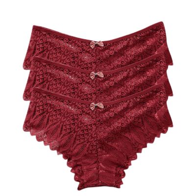 Cheeky Underwear for Women Lace No Show Bikini Soft Breathable Seamless Panties Plus Size Ladies Sexy Hipster Underwear