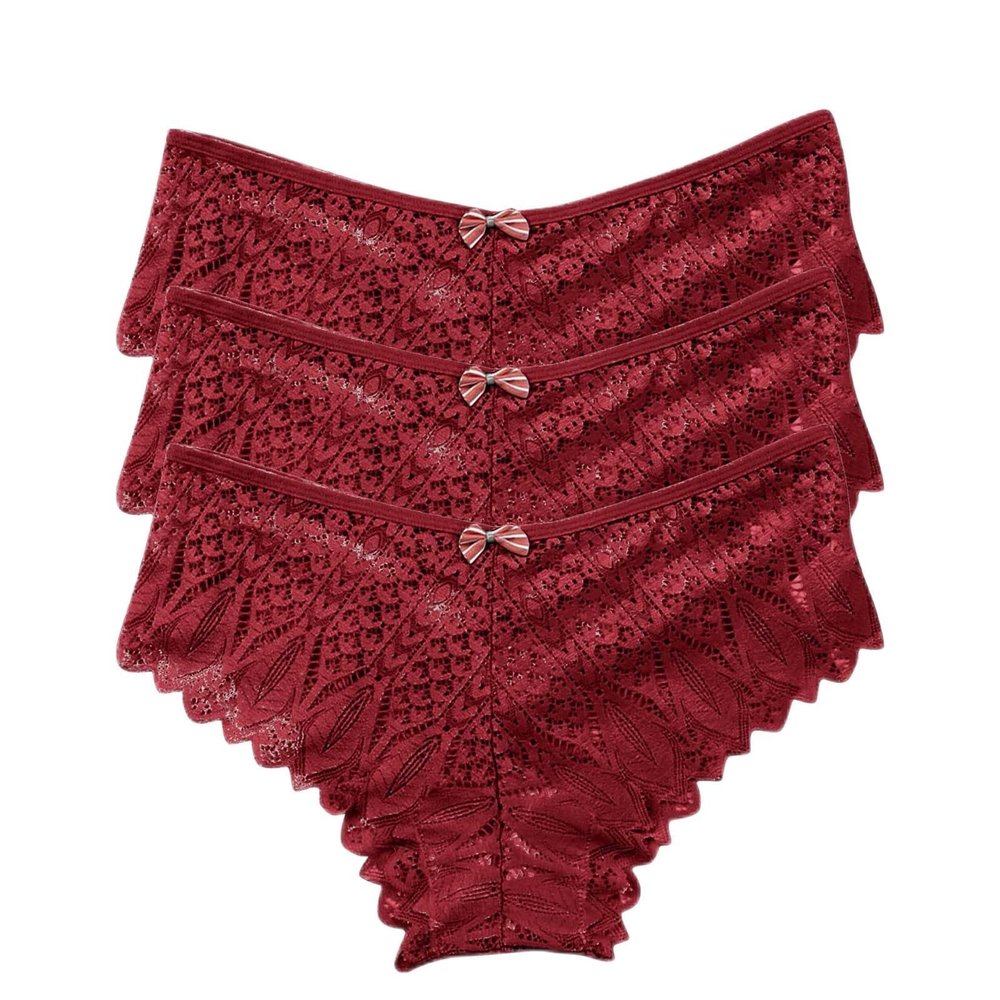 Cheeky Underwear for Women Lace No Show Bikini Soft Breathable Seamless Panties Plus Size Ladies Sexy Hipster Underwear