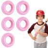 [5 Packs] Baseball Bat Grip Choke Up Rings for Youth Baseball Softball Teeball Tball Bat Choke Up Ring Bat Knob Baseball Bat Accessories - Pink view 1