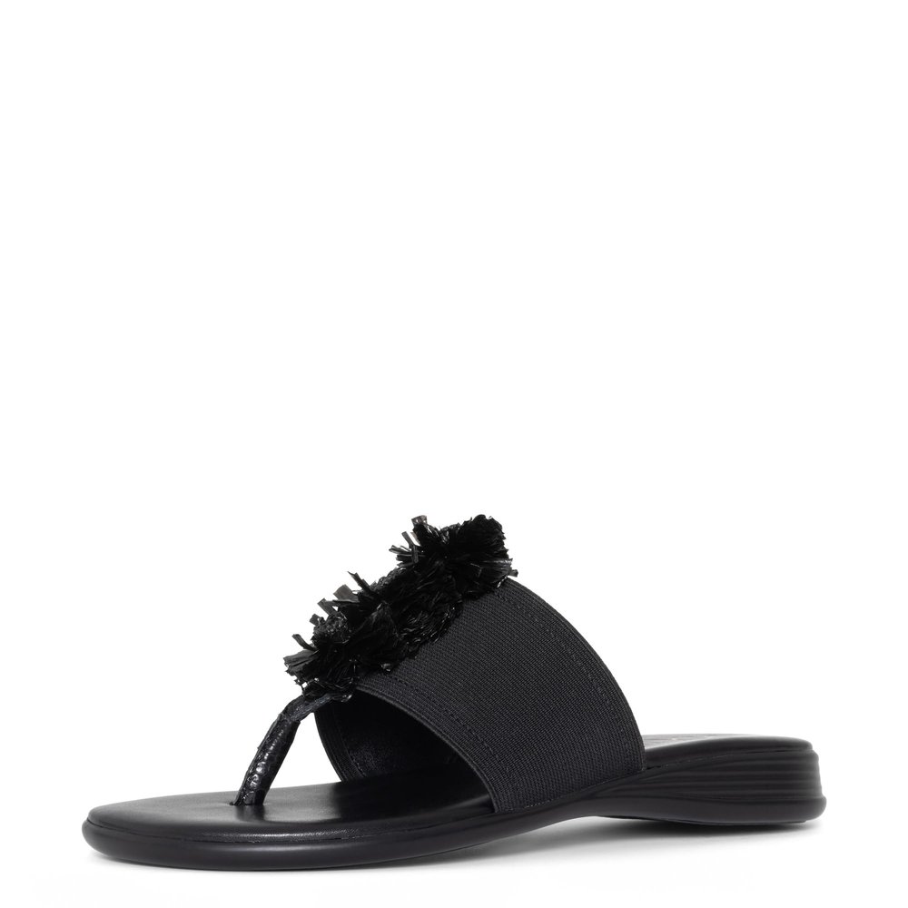 NYDJ Womens Asira Elastic Sandal,Black, Size 8.5