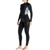 Colaxi Adults Women Wetsuit Diving Suit Sun Protection Jumpsuit Front Zip Breathable Wet Suit Swimsuit for Free Diving Summer Spring, Black XL view 2