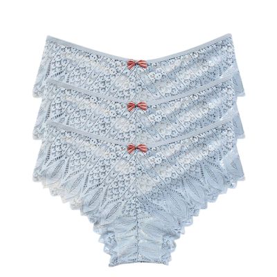 Cheeky Underwear for Women Lace No Show Bikini Soft Breathable Seamless Panties Plus Size Ladies Sexy Hipster Underwear