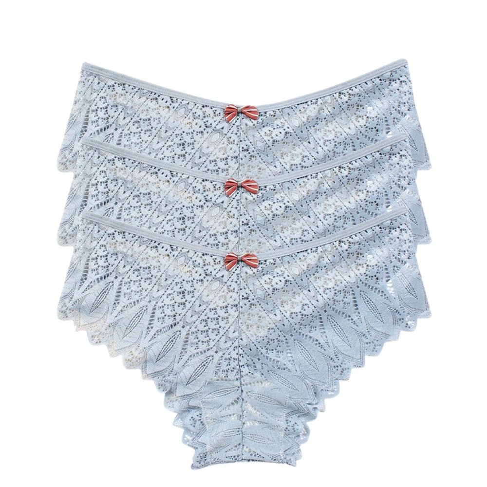 Cheeky Underwear for Women Lace No Show Bikini Soft Breathable Seamless Panties Plus Size Ladies Sexy Hipster Underwear