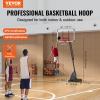VEVOR Basketball Hoop, 50 inch Basketball Hoops Goal, 7.6-10 ft Adjustable Height Portable Backboard Hoop Court, Mobile Stand with Wheels Weighted Base, Youth&Adults, Basketball Hoop Outdoor/Indoor view 2