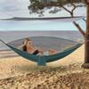 Vintoro Hanging Camping Hammock, Reversible Hammocks with Net Tent and Rain Fly Tarp, Outdoor Hammock Set, Hammock with Tree Straps, for Hiking Camping Adventures Traveling, Black+Blackish Green view 4