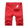 JEsilunmaMY Men's Wash Moto Biker Jeans Shorts Summer Casual Ripped Denim Shorts Distressed Slim Fit Holes Denim Short Pants (Red1,35) view 1