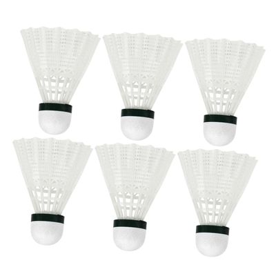 BIUDECO 6pcs Badminton Kit Nylon Plastic Shuttlecocks Equipment for Rebound Trainer Self Practice Strong Elastic