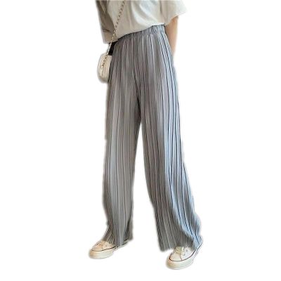 Dawery Women Fold Casual Pants Breathable Soft Loose Daily Mopping Trousers Females Streetwear Light Grey S