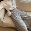 Dawery Women Fold Casual Pants Breathable Soft Loose Daily Mopping Trousers Females Streetwear Light Grey S view 3