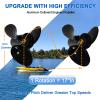 14x17 Aluminum Boat Propeller fit Suzuki Outboard Motors DF50/60/70/90/100/115/140HP Replacement OEM 58100-90J01-019 15 Spline Tooth 3 Blades RH view 2