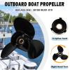 14x17 Aluminum Boat Propeller fit Suzuki Outboard Motors DF50/60/70/90/100/115/140HP Replacement OEM 58100-90J01-019 15 Spline Tooth 3 Blades RH view 3