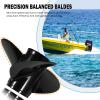 14x17 Aluminum Boat Propeller fit Suzuki Outboard Motors DF50/60/70/90/100/115/140HP Replacement OEM 58100-90J01-019 15 Spline Tooth 3 Blades RH view 4