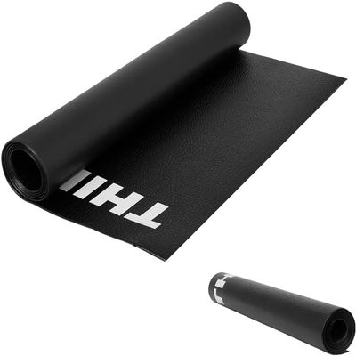Thinvik Bike Mat for Peloton Spinning Bike & Wahoo Kickr 3072in Bicycle Trainer Mat for Cycleops Rowe Indoor Cycling Exercise Stationary Bike mat with Stone Texture 4mm Thickness