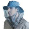 Peicees Head Net Hat for Men Women Adventure Fishing Hat Safari Hat for Hunting Camping Hiking, Airy Blue view 2