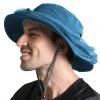Peicees Head Net Hat for Men Women Adventure Fishing Hat Safari Hat for Hunting Camping Hiking, Airy Blue view 4