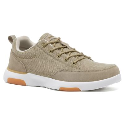 Men's Orthopedic Fashion Walking Shoes: Mens Breathable Shoes for Adult Driving, Lightweight Tennis Sneakers for Plantar Fasciitis, Canvas Adjustable Walking Shoes for Diabetic Khaki Size 9.5