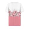 NineFit Basics Short Sleeve Top for Women V Neck 2024 Summer Pullover Printed Casual T Shirt Button Plus Size Fashion Blouse Tees Short Sleeve Shirts for Women Trendy2-Pink,Large view 2