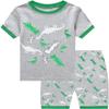 CM-Kid Little Boys Pajamas Short Set Summer Clothes Pjs for Toddler Kids Dog Dinosaur Short Sleeve Sleepwear Jammies Size 7 view 4