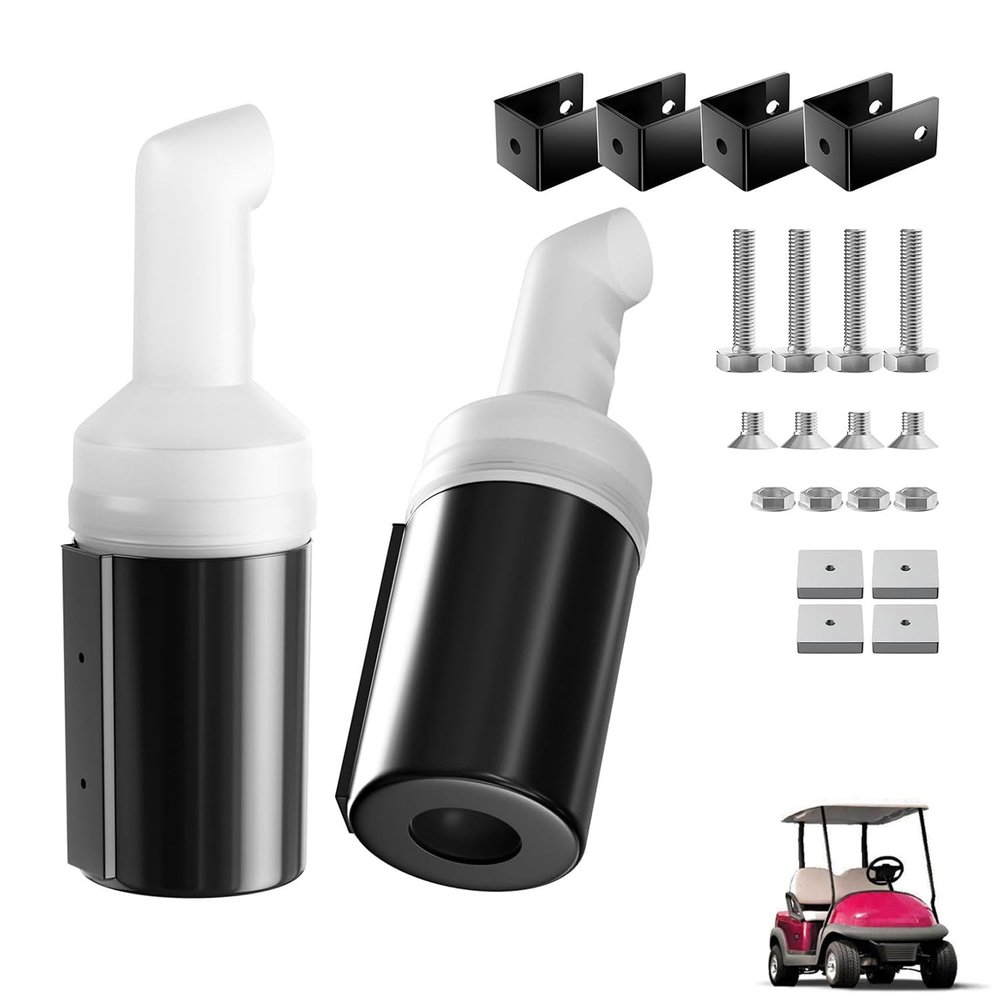 Drive-up Golf Cart No Drilling Sand Bottle, Universal Divot Filler Sand & Seed Bottle with Rattle Proof Holder Suitable for EZGO, Club Car and Yamaha, Drilling-Free with Large Capacity - 2 Packs