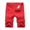 JEsilunmaMY Men's Wash Moto Biker Jeans Shorts Summer Casual Ripped Denim Shorts Distressed Slim Fit Holes Denim Short Pants (Red2,30) view 1