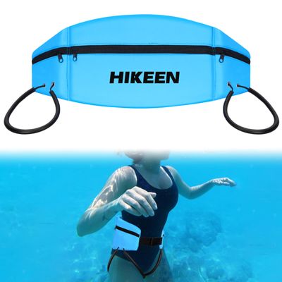 Hikeen Swim Belt for Adults,Water Aerobics Equipment with Fixing Straps and Zipped Pocket,Adults Pool Exercise Equipment for Pool Exercises and Workouts (Blue)