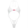 Miutii Womens One Piece Swimsuit Sexy Halter Monokini Sling Shots Bikini Beachwear Bathing Suit Type B White One Size view 1