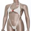Miutii Womens One Piece Swimsuit Sexy Halter Monokini Sling Shots Bikini Beachwear Bathing Suit Type B White One Size view 3