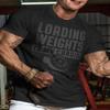 Loading Weights is My Cardio Gym Workout T-Shirt for Men, Motivational Shirts (3XL, Black on Black) view 2