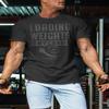 Loading Weights is My Cardio Gym Workout T-Shirt for Men, Motivational Shirts (3XL, Black on Black) view 3