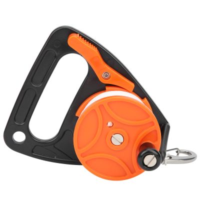 150ft Diving Line Reel, Diving Reel with Large Reel Handle, Diving Line Wheel for Drift Diving, Snorkeling, Kayaking and More(Orange)