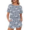 Sprowallow Womens Pajama Sets Shark Short Sleeve 2 Pieces Lounge Sets Outfit Sleepwear Casual Soft PJ sets view 1