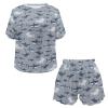 Sprowallow Womens Pajama Sets Shark Short Sleeve 2 Pieces Lounge Sets Outfit Sleepwear Casual Soft PJ sets view 4