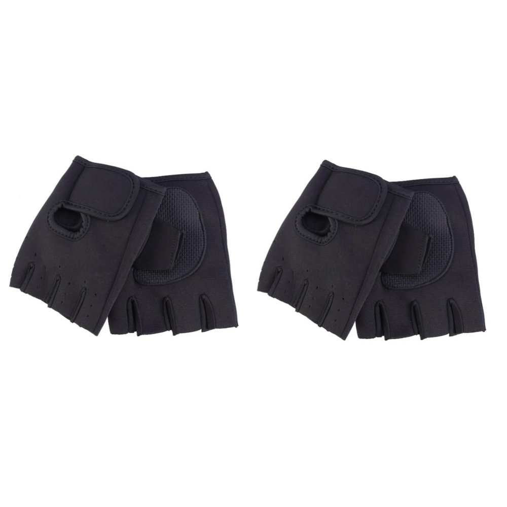 BESPORTBLE 2pcs Professional Half Finger Cycling Gloves Breathable Padded Exercise Gloves for Yoga Dumbbells Barbell Gym