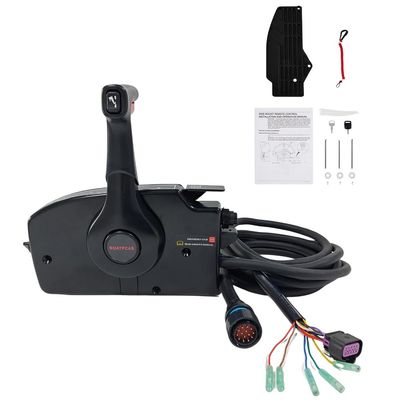 881170A13 Boat Motor Side Mount Remote Control Box with 14 Pin for Mercury Outboard Engine Right Hand Pull To Open