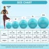 APEXUP Yoga Ball Exercise Ball Anti Slip Heavy Duty for Fitness, Balance & Core Workout (XL (27"~30") 75cm, Light Blue) view 4
