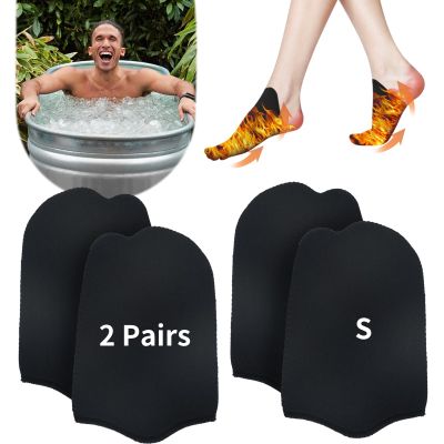 2 Pairs Ice Bath Toe Socks, Cold Plunge Toe Covers, Ice Bath Toe Booties Cold Plunge Toe Booties, Cold Plunge Tub Accessories, Reusable Neoprene Toe Warmers for Cold Plunge at Home S-Black