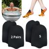 2 Pairs Ice Bath Toe Socks, Cold Plunge Toe Covers, Ice Bath Toe Booties Cold Plunge Toe Booties, Cold Plunge Tub Accessories, Reusable Neoprene Toe Warmers for Cold Plunge at Home S-Black view 1